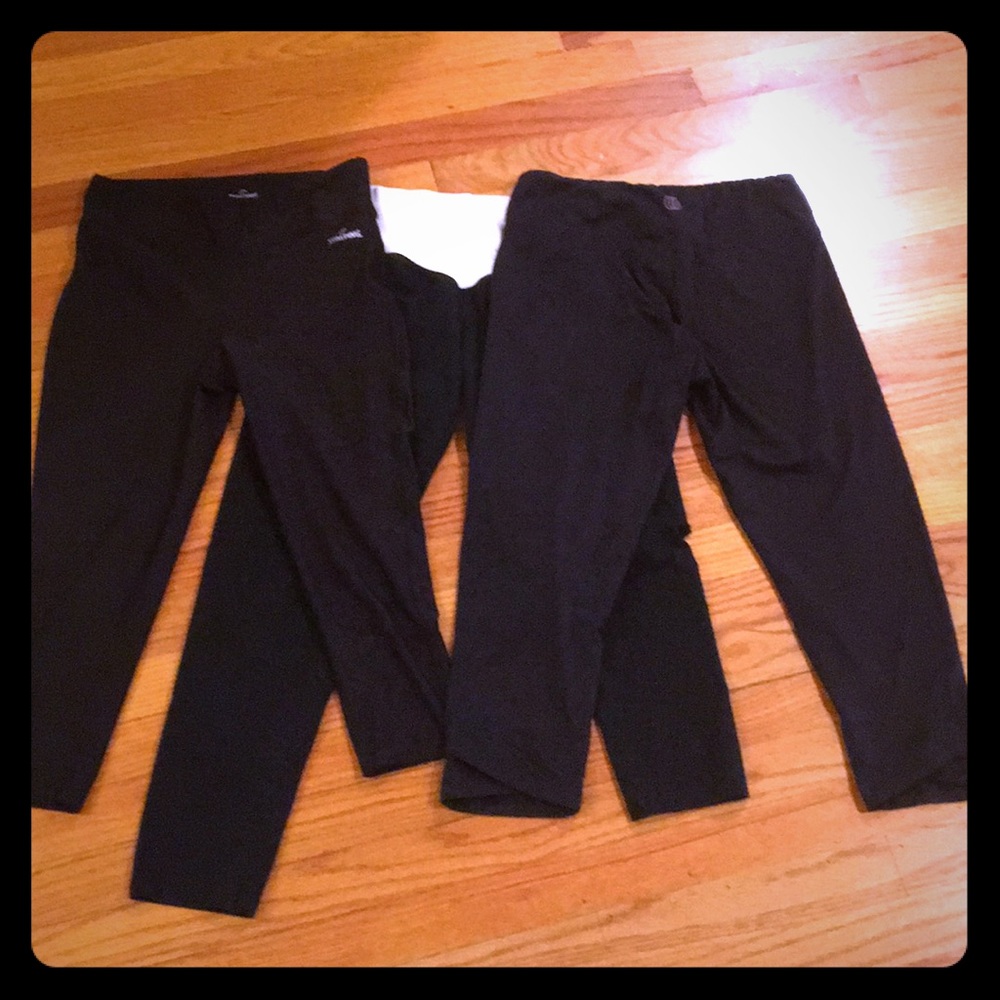 3 pair black Capri active wear pants